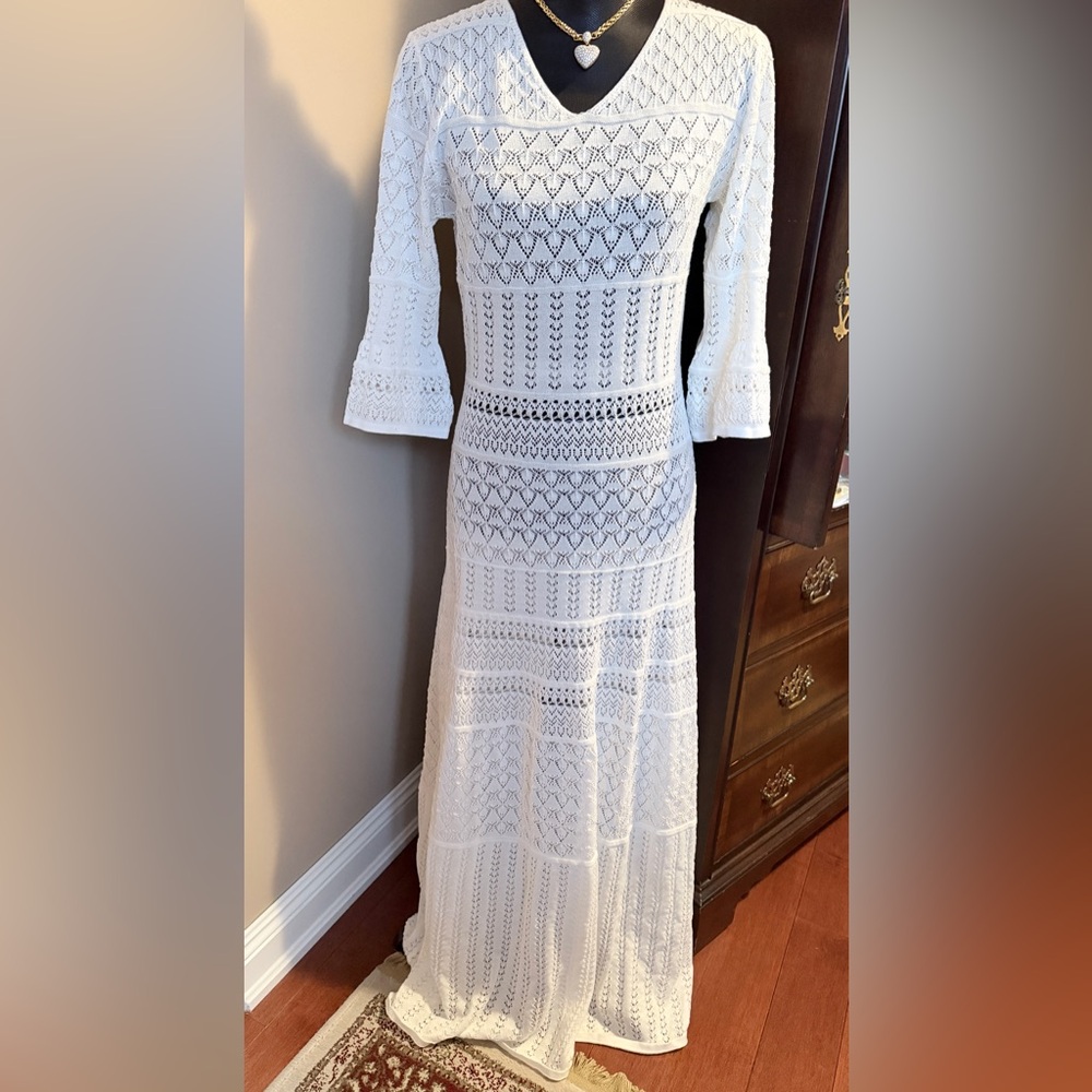 3-in-1 V-Neck Knit Maxi Dress/Coverup - Picture 7 of 17